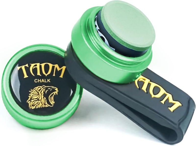 Banly TAOM Round Shaped Pool Chalk Holder, Portable Pool Chalk Cubes, Magnetic Mini Chalk Holder Pool Billiards, Pool Cue Chalk Case Container Box for Billiard Cue Tip Tool Pool Table Snooker Accessories - Image 1